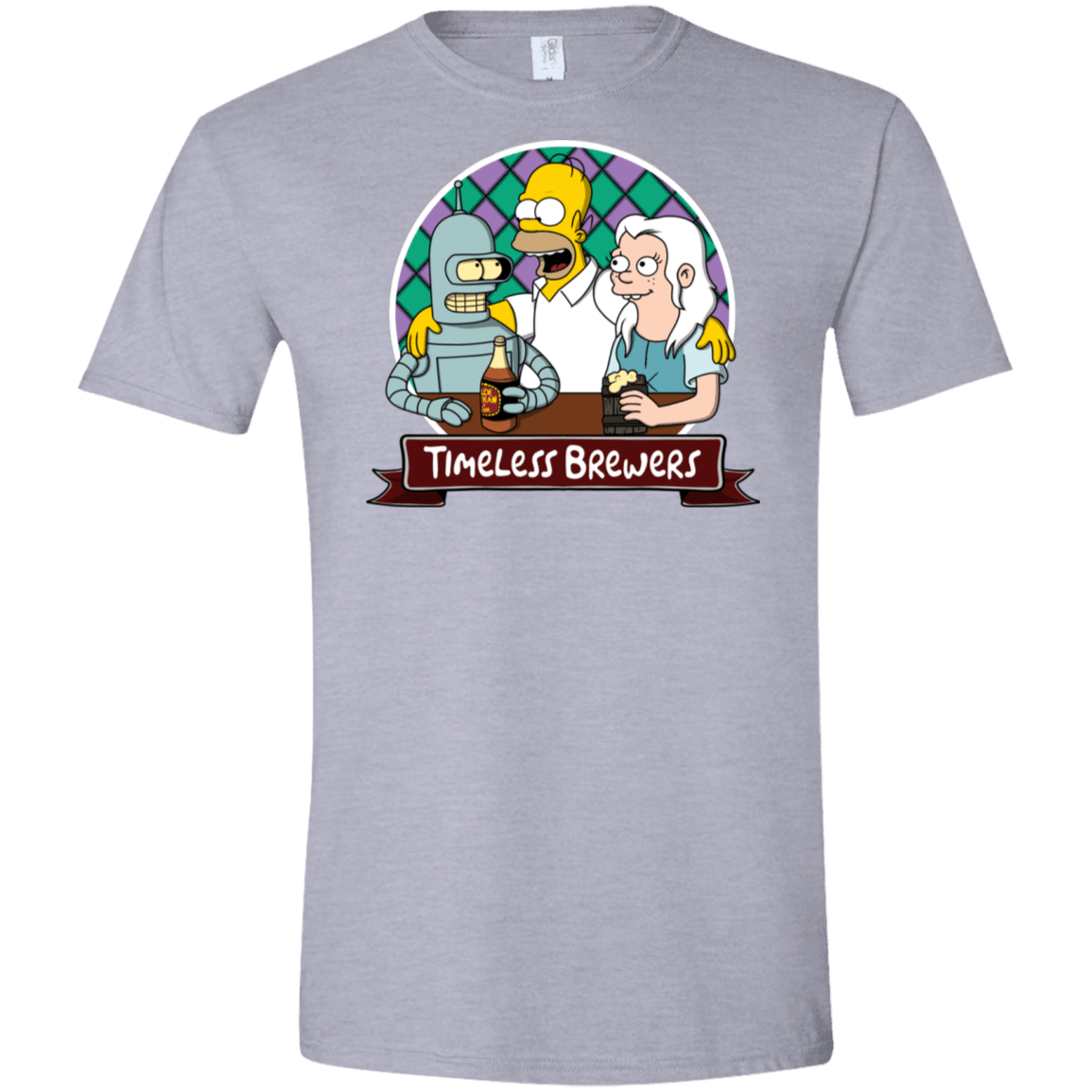 T-Shirts Sport Grey / X-Small Timeless Brewers Men's Semi-Fitted Softstyle