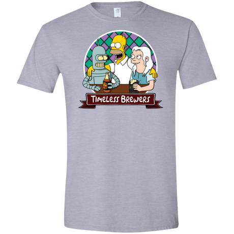 T-Shirts Sport Grey / X-Small Timeless Brewers Men's Semi-Fitted Softstyle