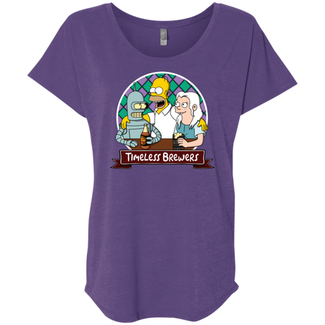 T-Shirts Purple Rush / X-Small Timeless Brewers Triblend Dolman Sleeve