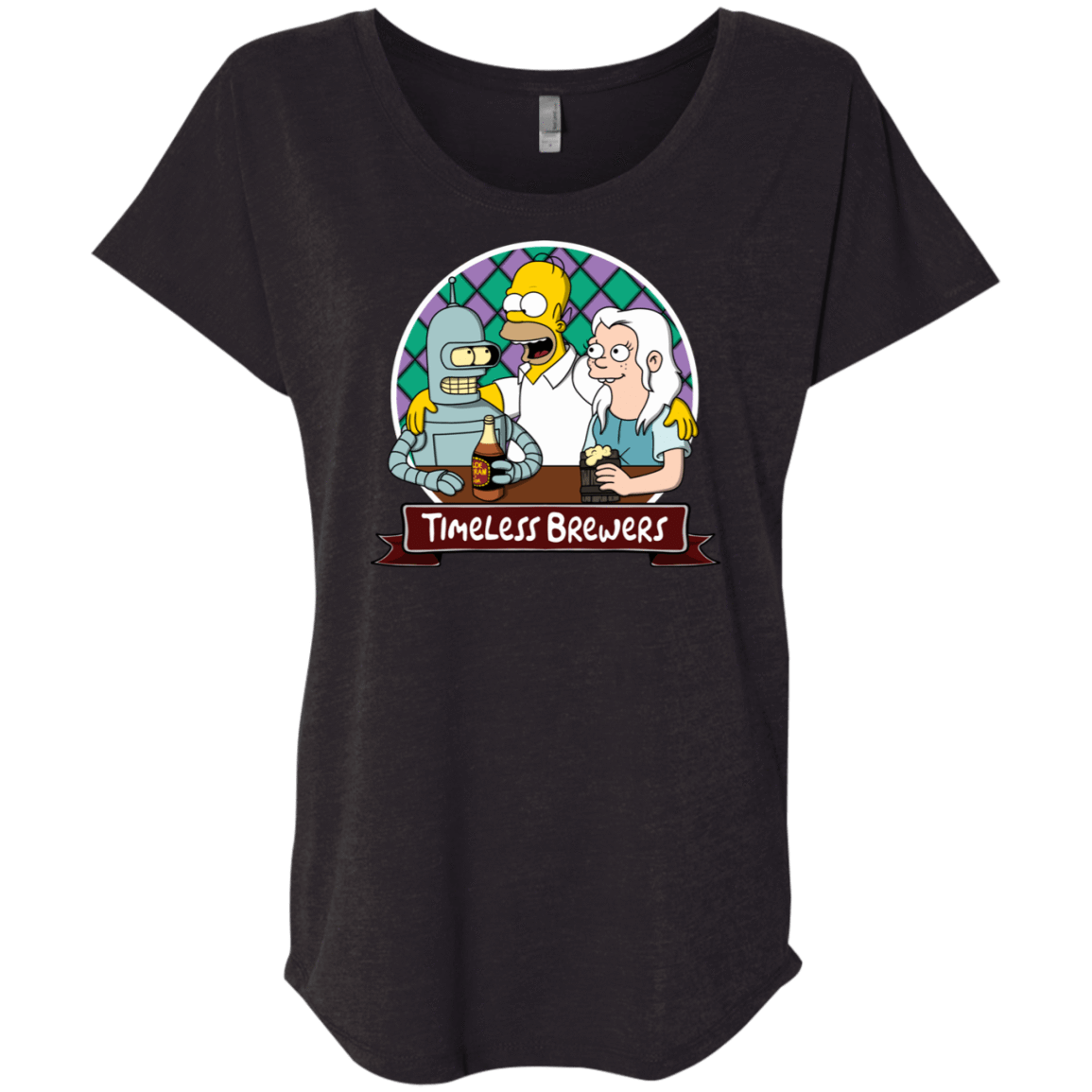 T-Shirts Vintage Black / X-Small Timeless Brewers Triblend Dolman Sleeve