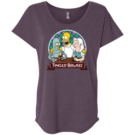 T-Shirts Vintage Purple / X-Small Timeless Brewers Triblend Dolman Sleeve