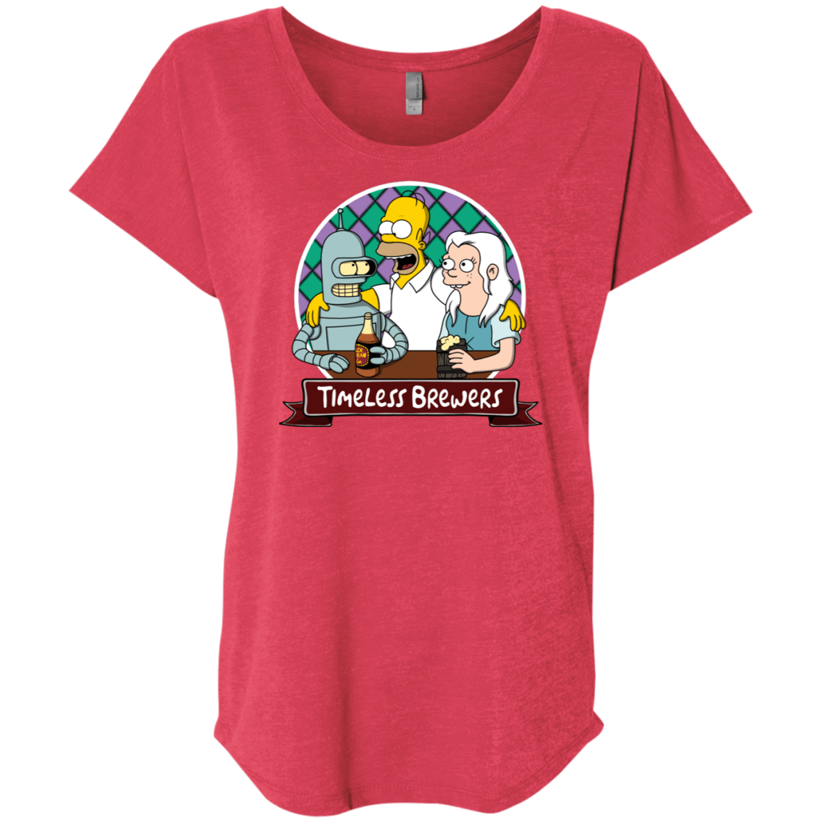 T-Shirts Vintage Red / X-Small Timeless Brewers Triblend Dolman Sleeve