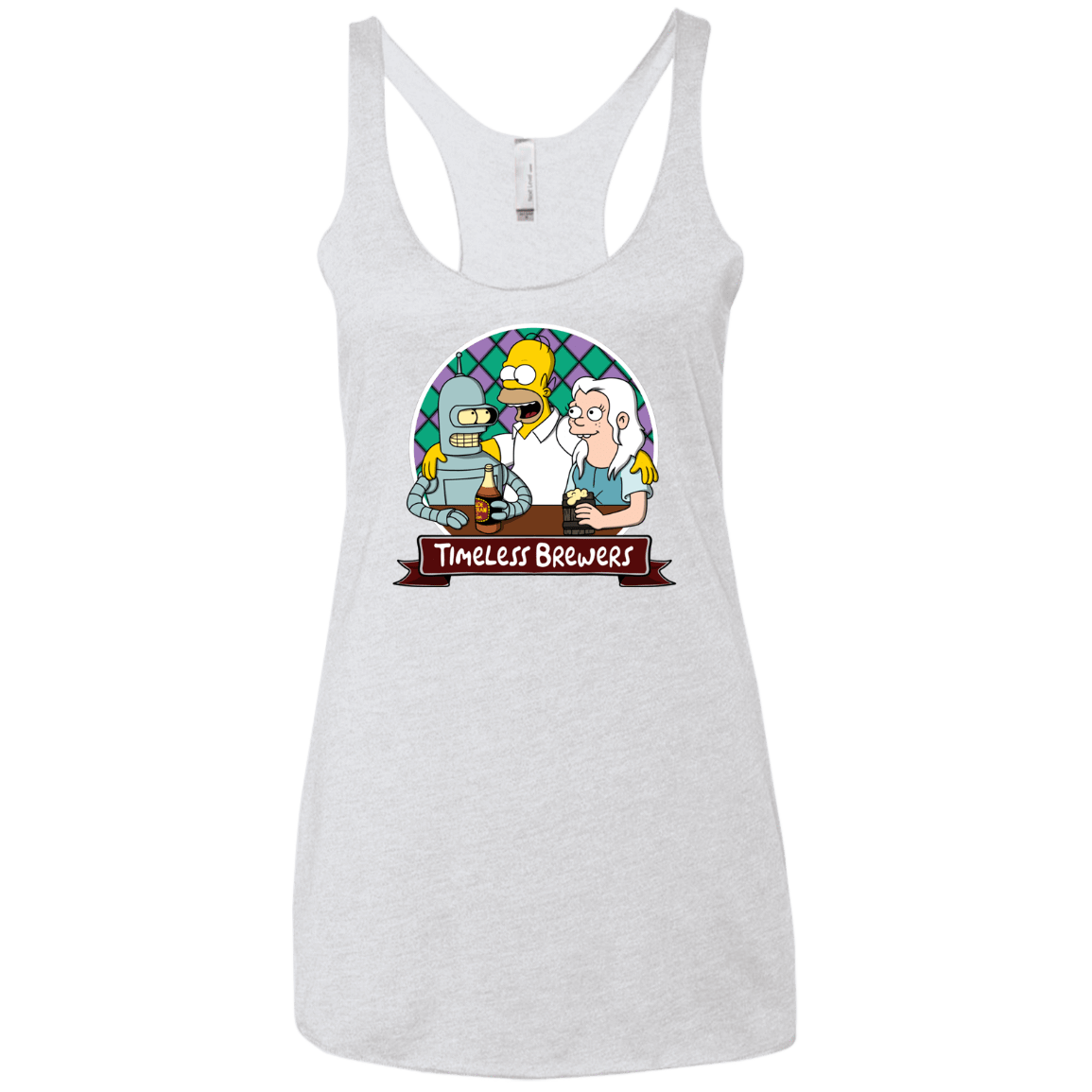 T-Shirts Heather White / X-Small Timeless Brewers Women's Triblend Racerback Tank