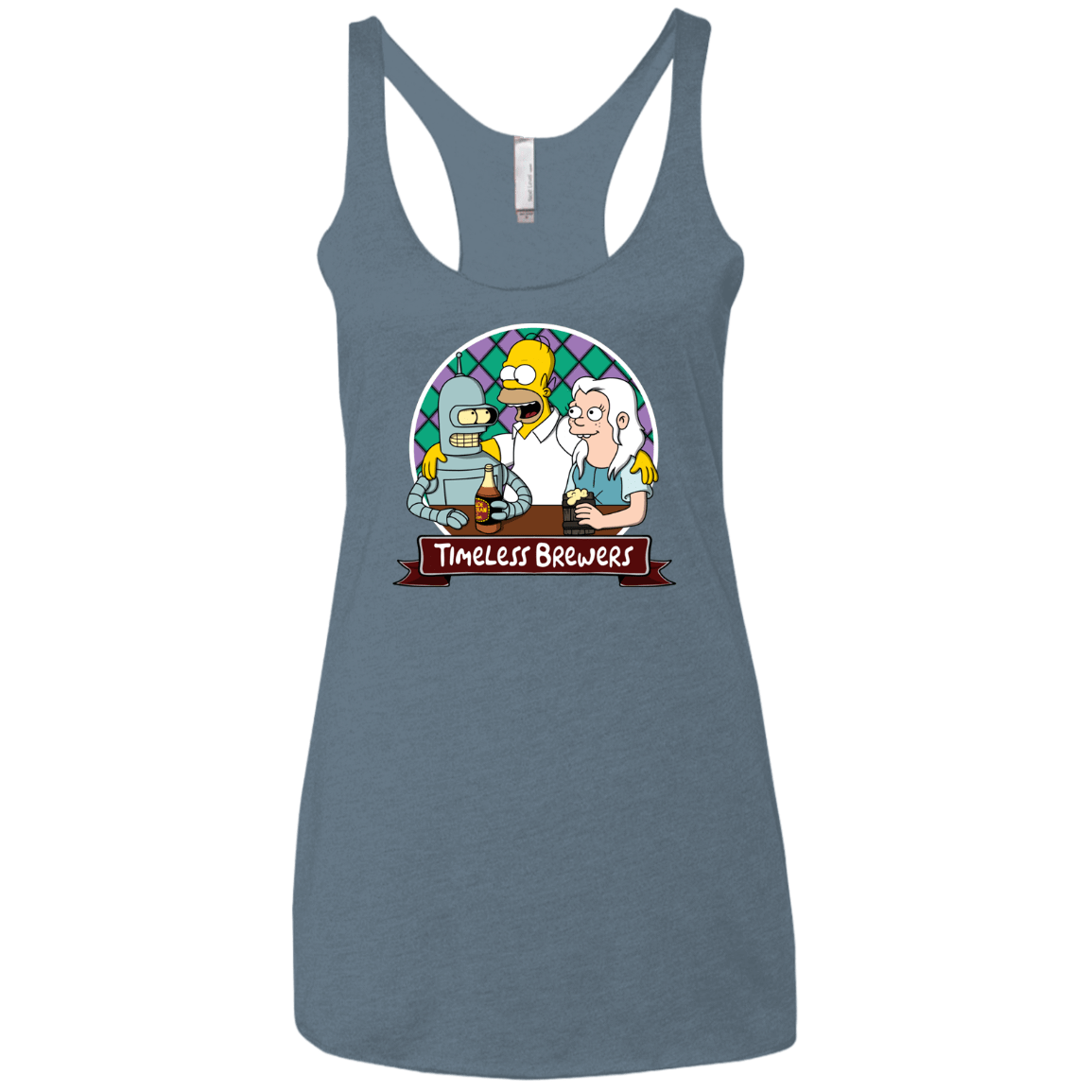 T-Shirts Indigo / X-Small Timeless Brewers Women's Triblend Racerback Tank