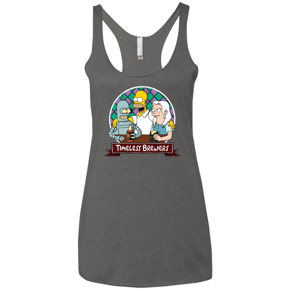 T-Shirts Premium Heather / X-Small Timeless Brewers Women's Triblend Racerback Tank