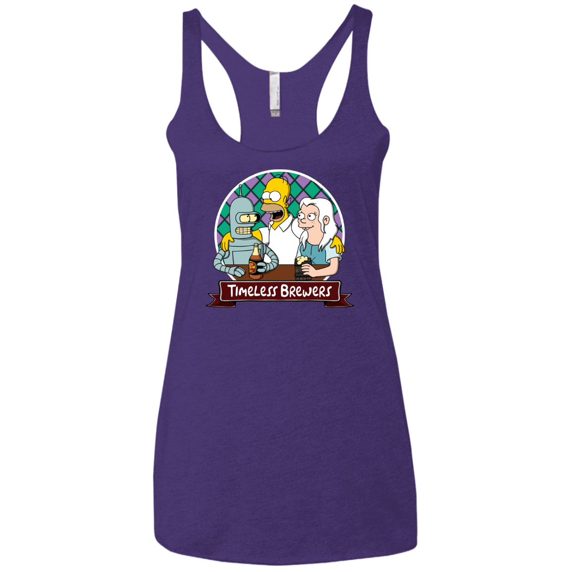 T-Shirts Purple Rush / X-Small Timeless Brewers Women's Triblend Racerback Tank