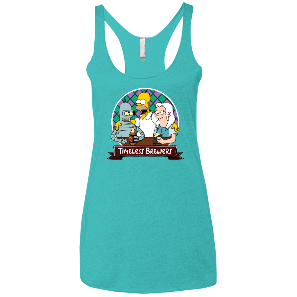 T-Shirts Tahiti Blue / X-Small Timeless Brewers Women's Triblend Racerback Tank