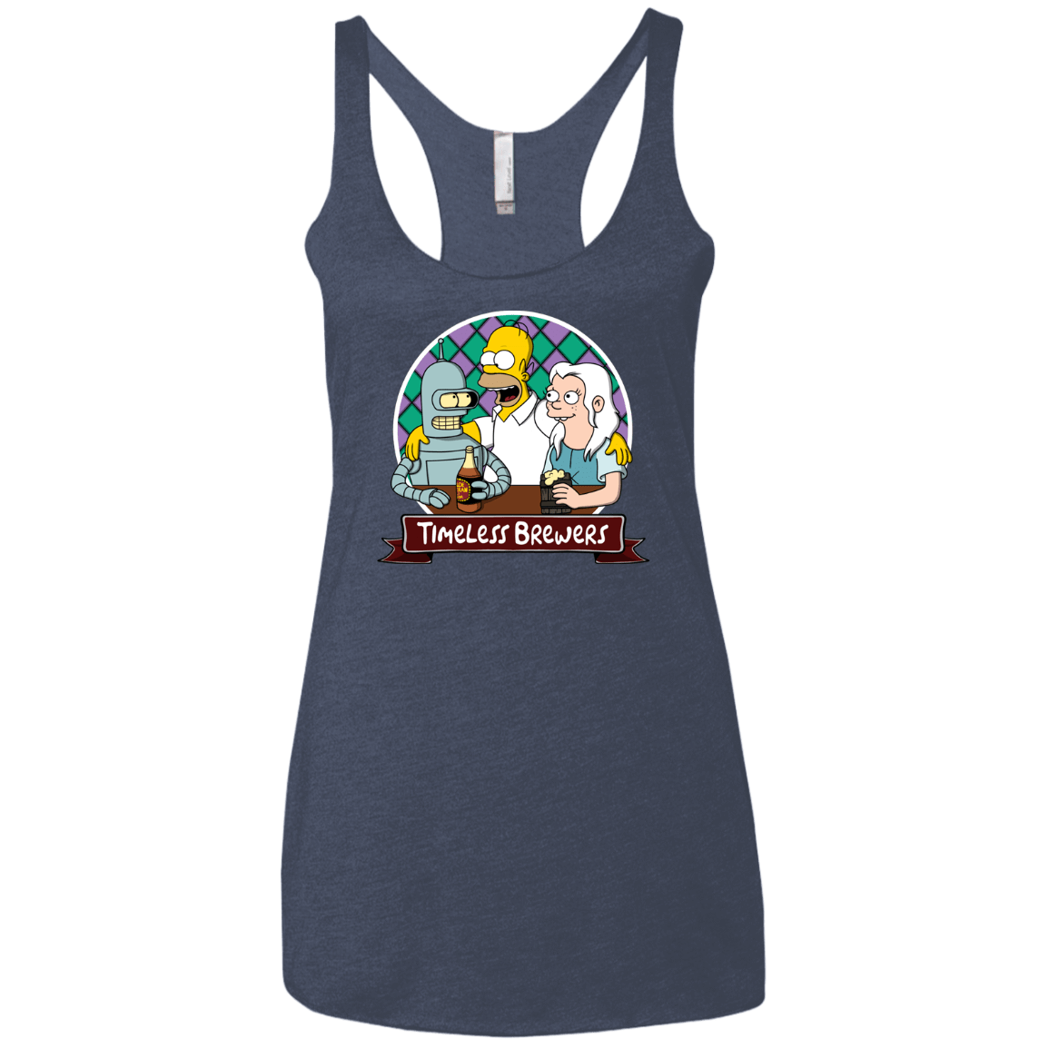 T-Shirts Vintage Navy / X-Small Timeless Brewers Women's Triblend Racerback Tank