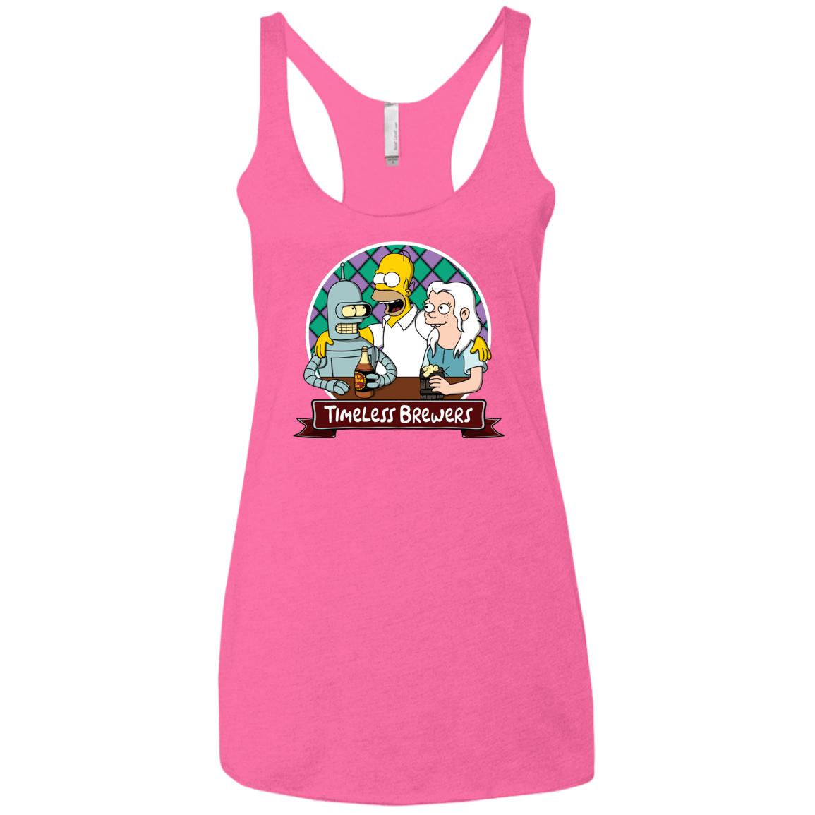 T-Shirts Vintage Pink / X-Small Timeless Brewers Women's Triblend Racerback Tank