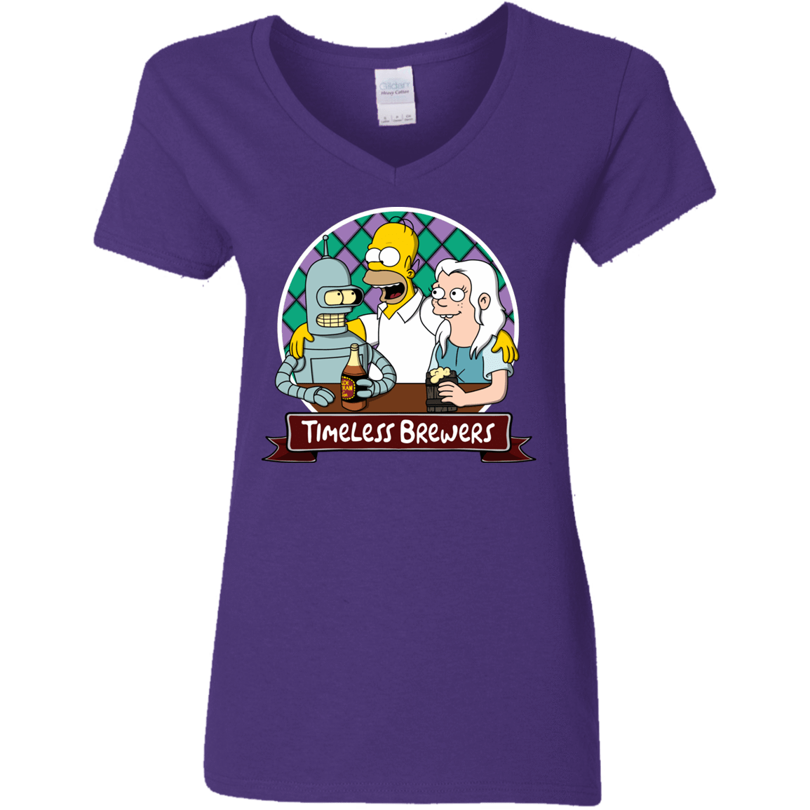 T-Shirts Purple / S Timeless Brewers Women's V-Neck T-Shirt