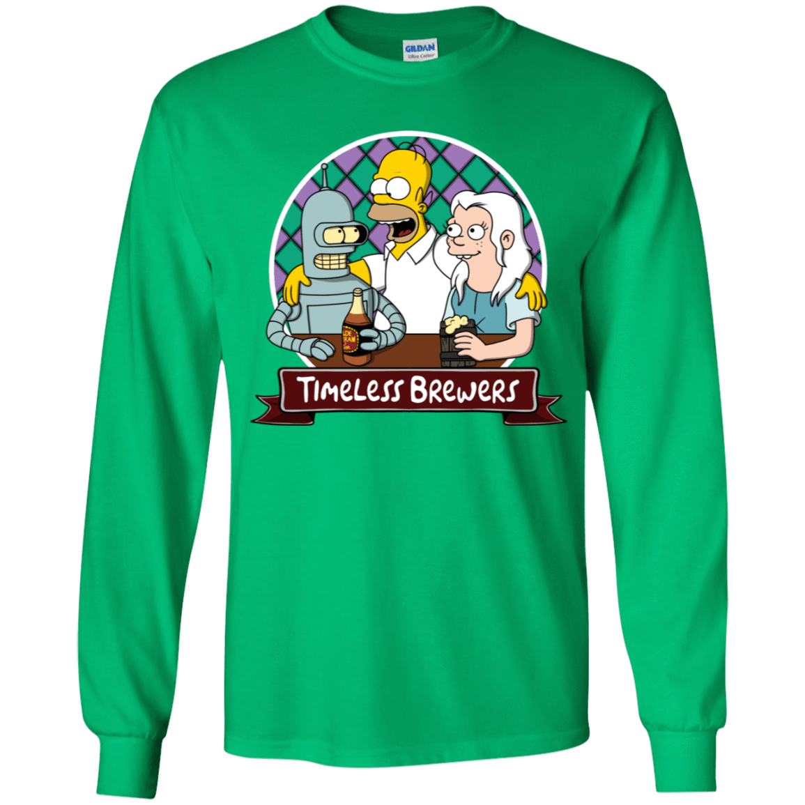 T-Shirts Irish Green / YS Timeless Brewers Youth Long Sleeve T-Shirt