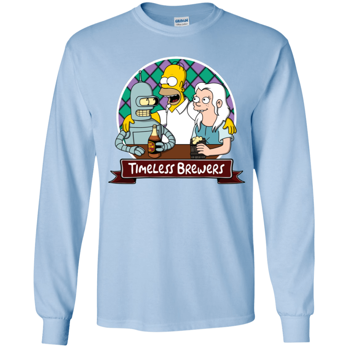 T-Shirts Light Blue / YS Timeless Brewers Youth Long Sleeve T-Shirt