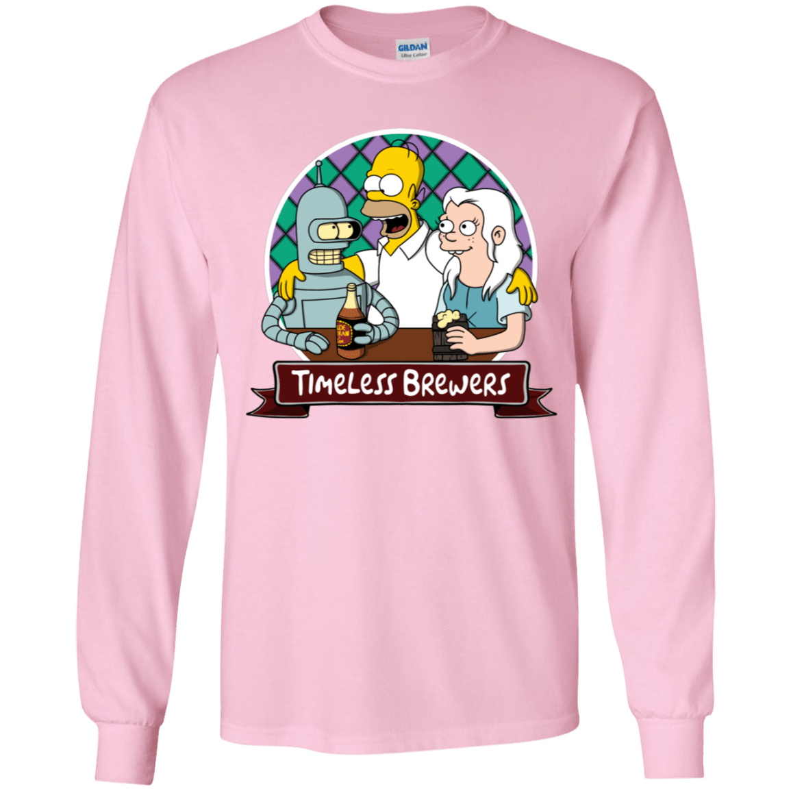 T-Shirts Light Pink / YS Timeless Brewers Youth Long Sleeve T-Shirt