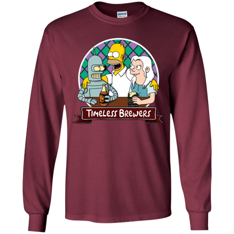 T-Shirts Maroon / YS Timeless Brewers Youth Long Sleeve T-Shirt