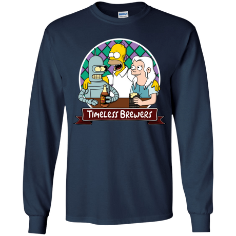 T-Shirts Navy / YS Timeless Brewers Youth Long Sleeve T-Shirt