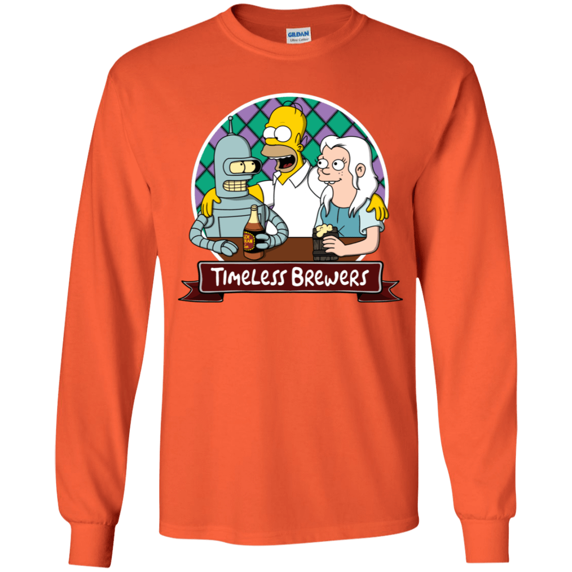 T-Shirts Orange / YS Timeless Brewers Youth Long Sleeve T-Shirt