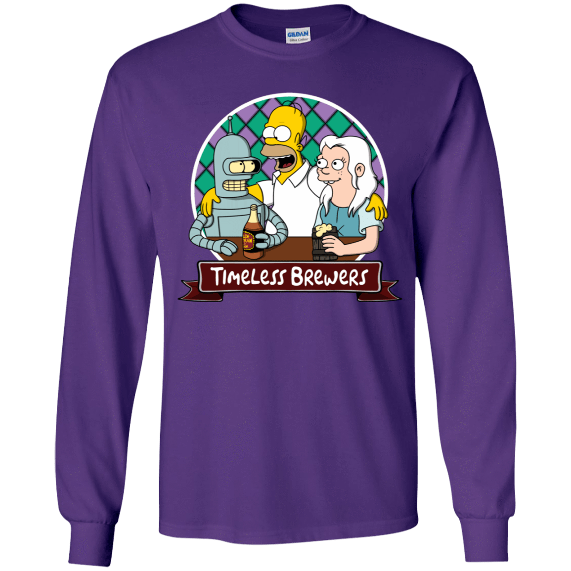 T-Shirts Purple / YS Timeless Brewers Youth Long Sleeve T-Shirt