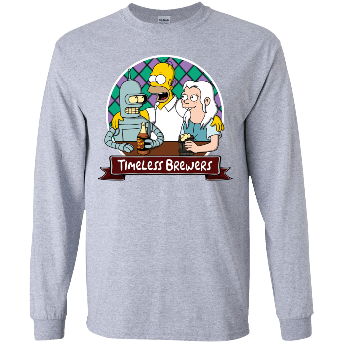 T-Shirts Sport Grey / YS Timeless Brewers Youth Long Sleeve T-Shirt