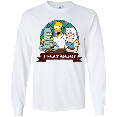 T-Shirts White / YS Timeless Brewers Youth Long Sleeve T-Shirt