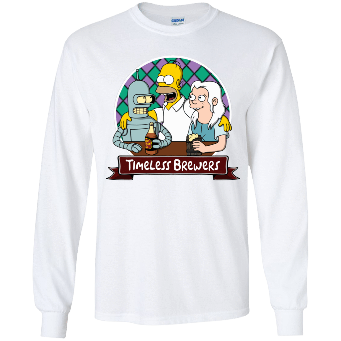 T-Shirts White / YS Timeless Brewers Youth Long Sleeve T-Shirt