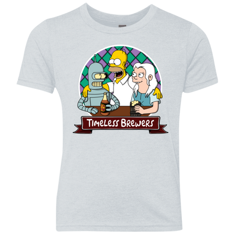 T-Shirts Heather White / YXS Timeless Brewers Youth Triblend T-Shirt