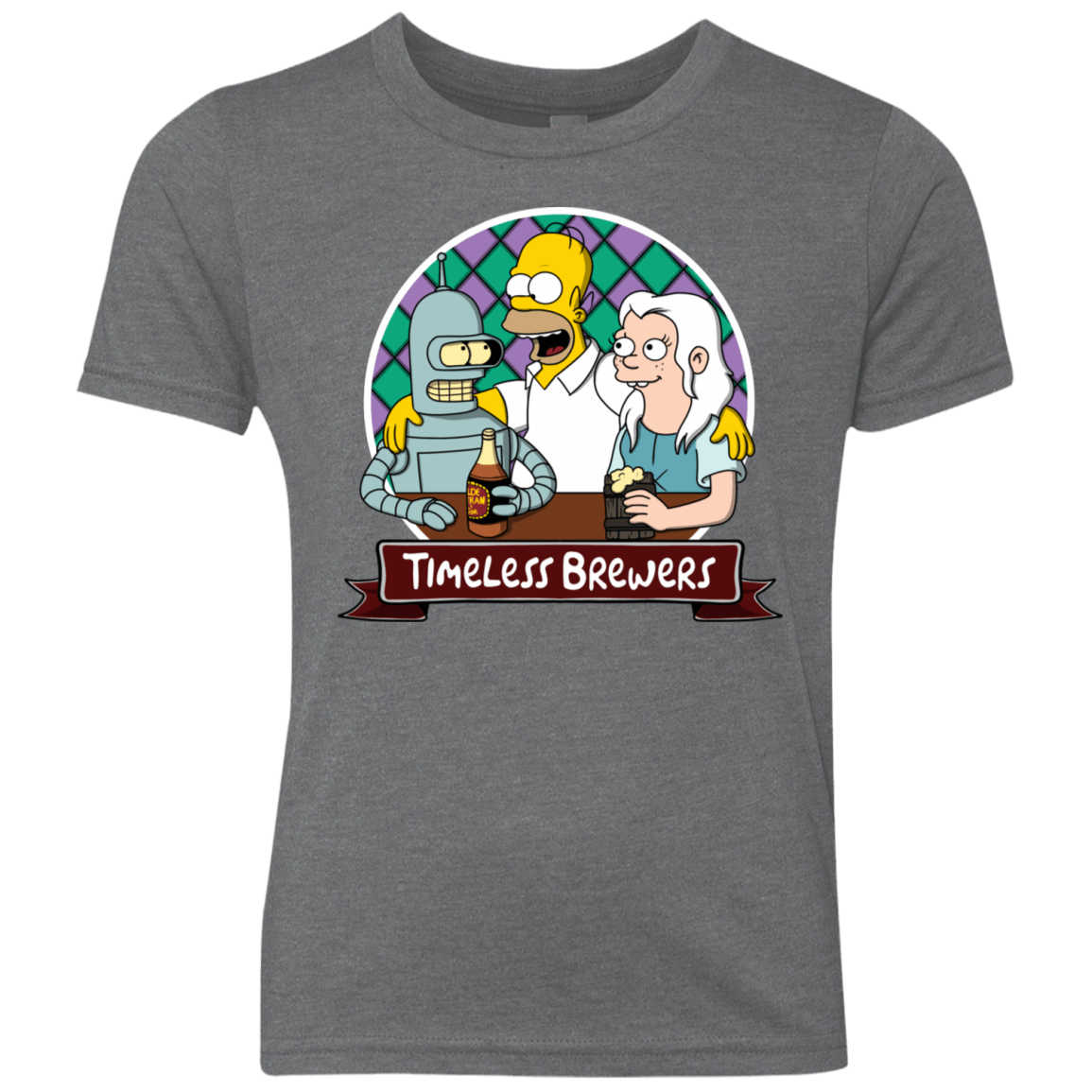 T-Shirts Premium Heather / YXS Timeless Brewers Youth Triblend T-Shirt