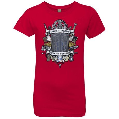 T-Shirts Red / YXS Timelord Crest Girls Premium T-Shirt