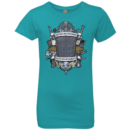 T-Shirts Tahiti Blue / YXS Timelord Crest Girls Premium T-Shirt
