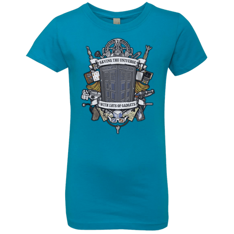 T-Shirts Turquoise / YXS Timelord Crest Girls Premium T-Shirt