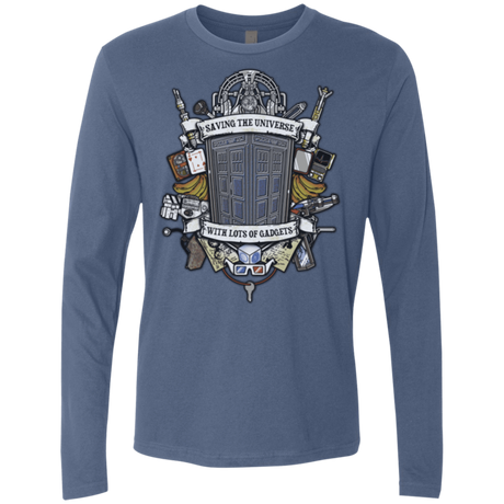 T-Shirts Indigo / Small Timelord Crest Men's Premium Long Sleeve