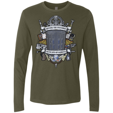 T-Shirts Military Green / Small Timelord Crest Men's Premium Long Sleeve
