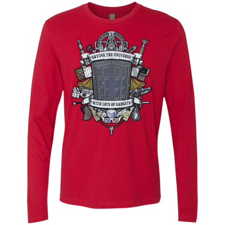 T-Shirts Red / Small Timelord Crest Men's Premium Long Sleeve
