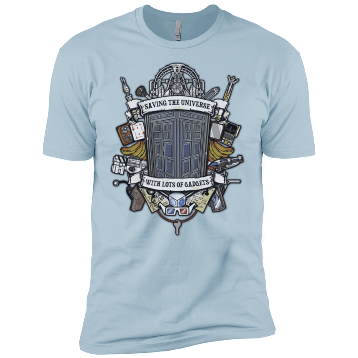 T-Shirts Light Blue / X-Small Timelord Crest Men's Premium T-Shirt