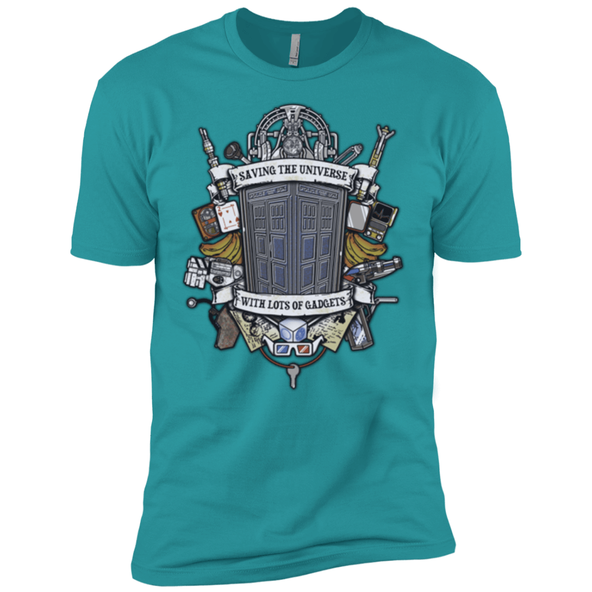 T-Shirts Tahiti Blue / X-Small Timelord Crest Men's Premium T-Shirt
