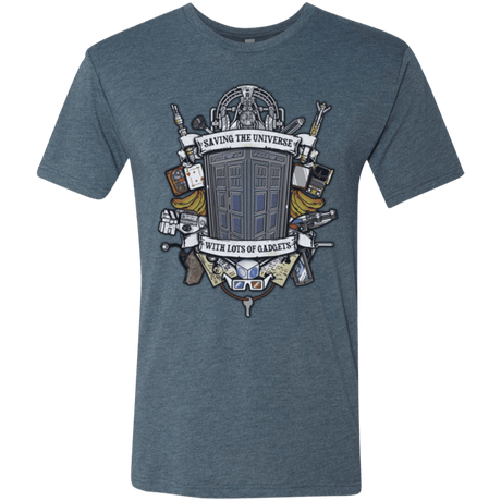 T-Shirts Indigo / Small Timelord Crest Men's Triblend T-Shirt