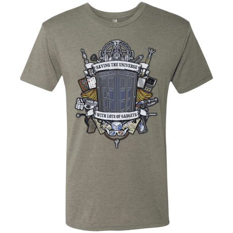 T-Shirts Venetian Grey / Small Timelord Crest Men's Triblend T-Shirt