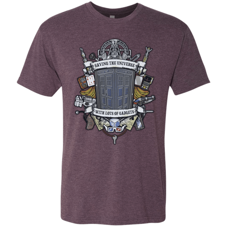 T-Shirts Vintage Purple / Small Timelord Crest Men's Triblend T-Shirt
