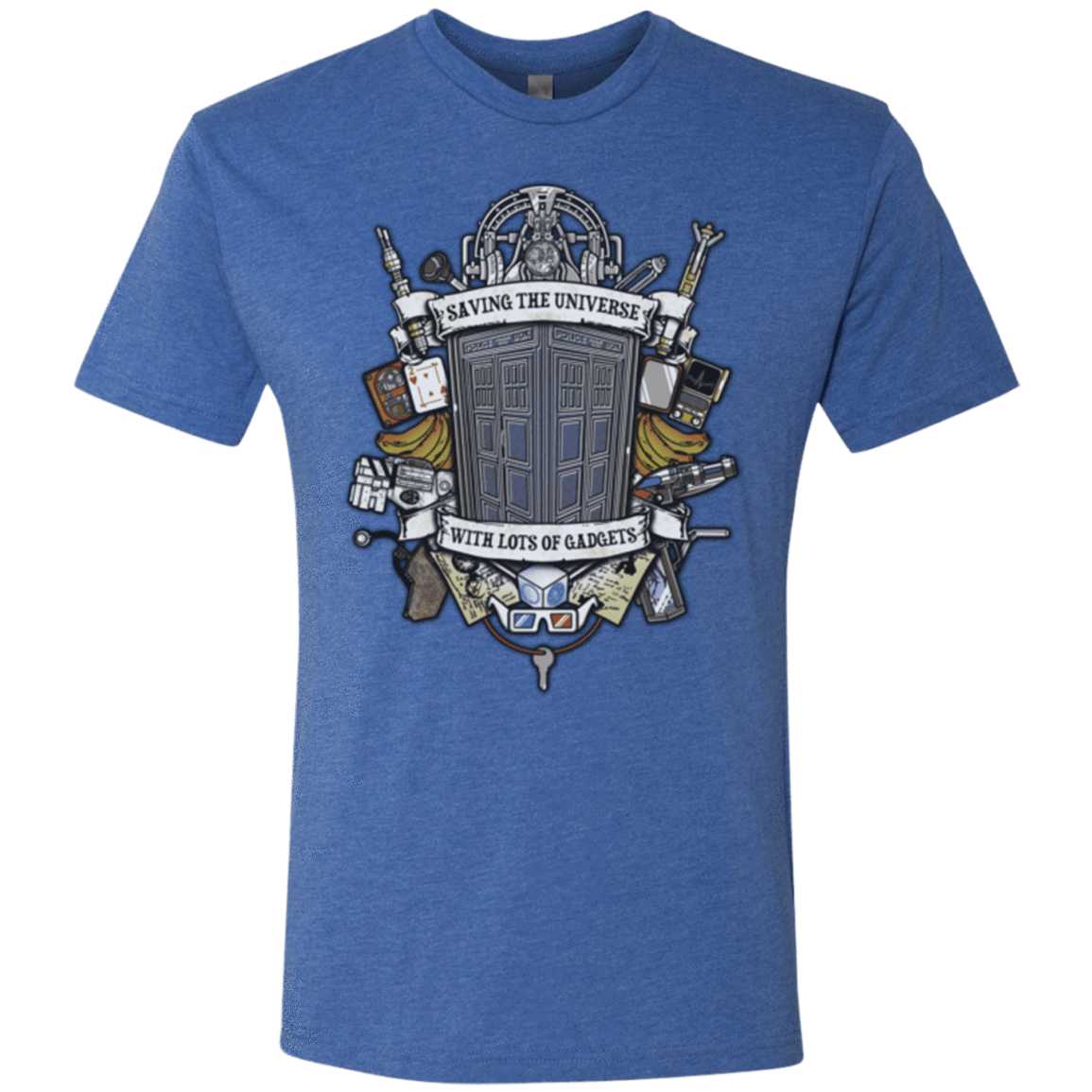 T-Shirts Vintage Royal / Small Timelord Crest Men's Triblend T-Shirt