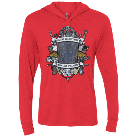 T-Shirts Vintage Red / X-Small Timelord Crest Triblend Long Sleeve Hoodie Tee