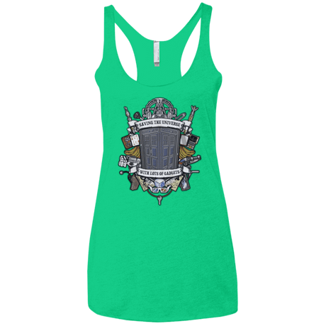 T-Shirts Envy / X-Small Timelord Crest Women's Triblend Racerback Tank