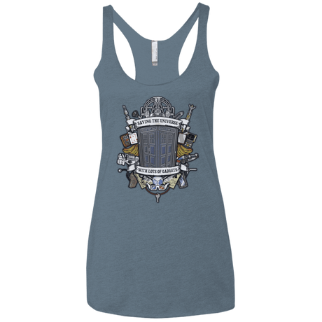 T-Shirts Indigo / X-Small Timelord Crest Women's Triblend Racerback Tank
