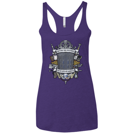 T-Shirts Purple / X-Small Timelord Crest Women's Triblend Racerback Tank