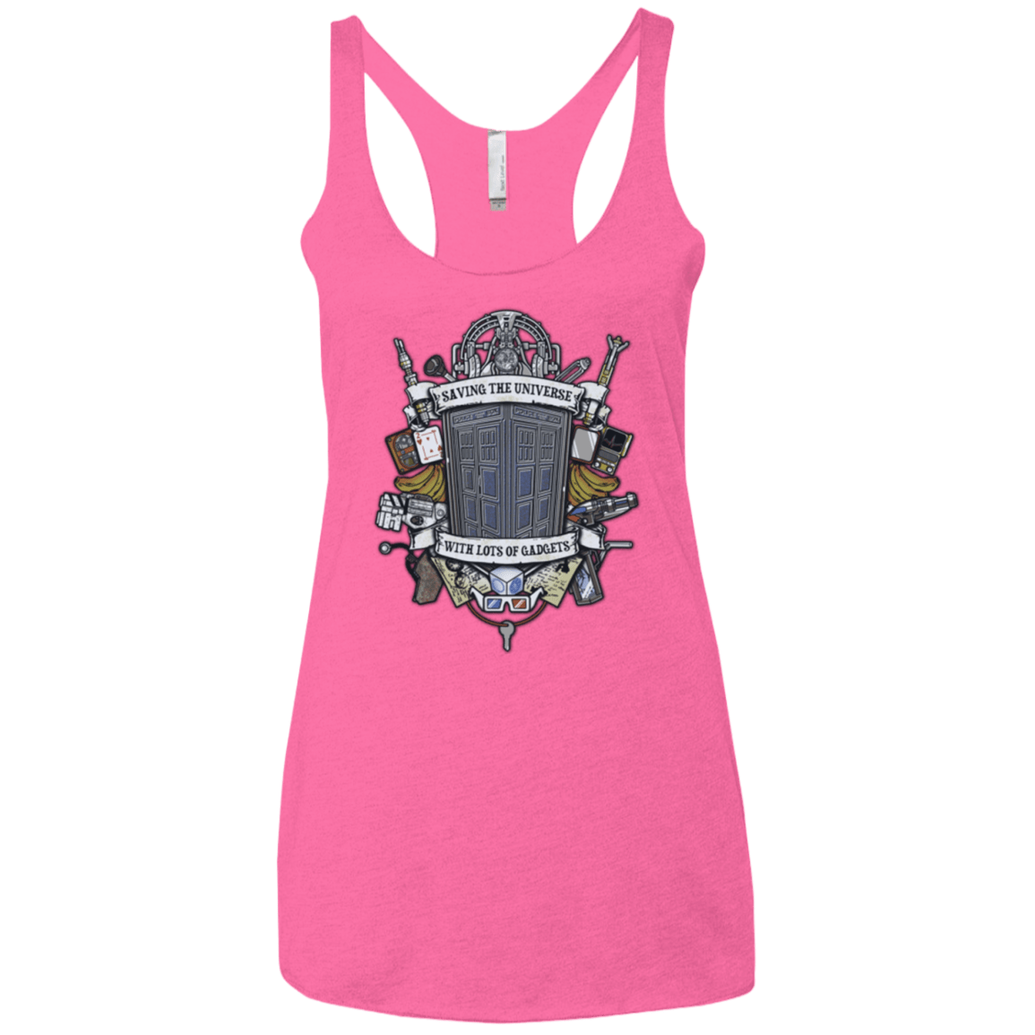 T-Shirts Vintage Pink / X-Small Timelord Crest Women's Triblend Racerback Tank