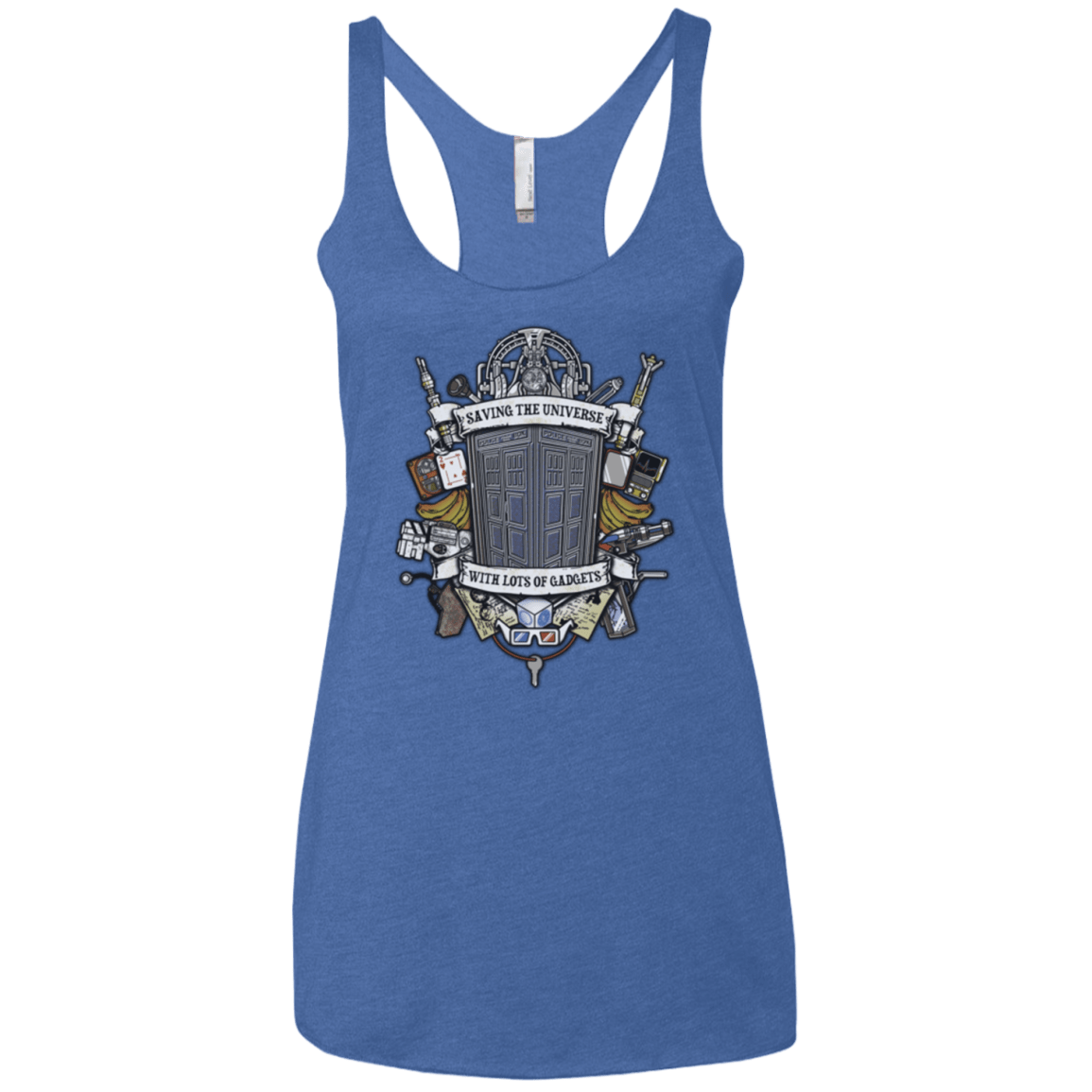 T-Shirts Vintage Royal / X-Small Timelord Crest Women's Triblend Racerback Tank
