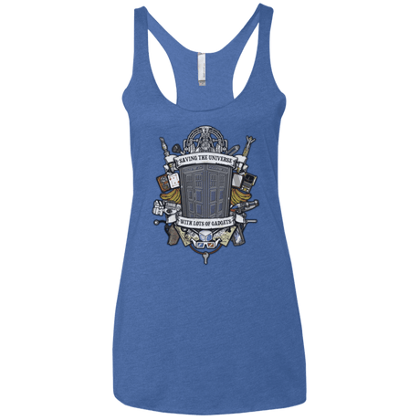 T-Shirts Vintage Royal / X-Small Timelord Crest Women's Triblend Racerback Tank