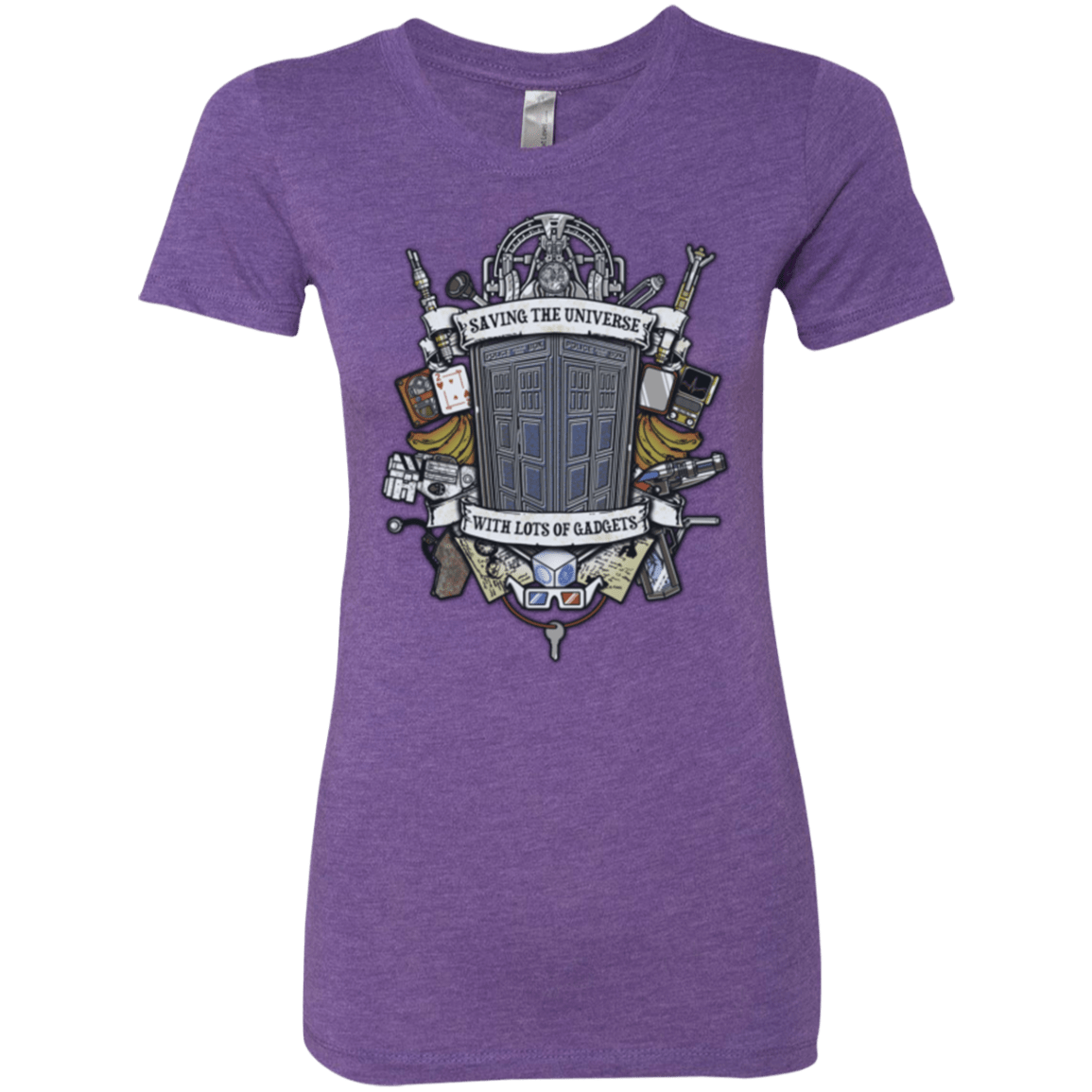 T-Shirts Purple Rush / Small Timelord Crest Women's Triblend T-Shirt