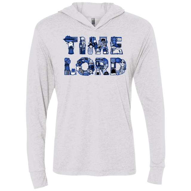 T-Shirts Heather White / X-Small Timelord Triblend Long Sleeve Hoodie Tee