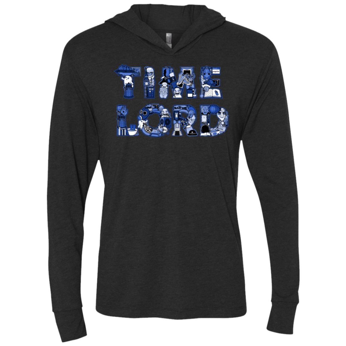 T-Shirts Vintage Black / X-Small Timelord Triblend Long Sleeve Hoodie Tee
