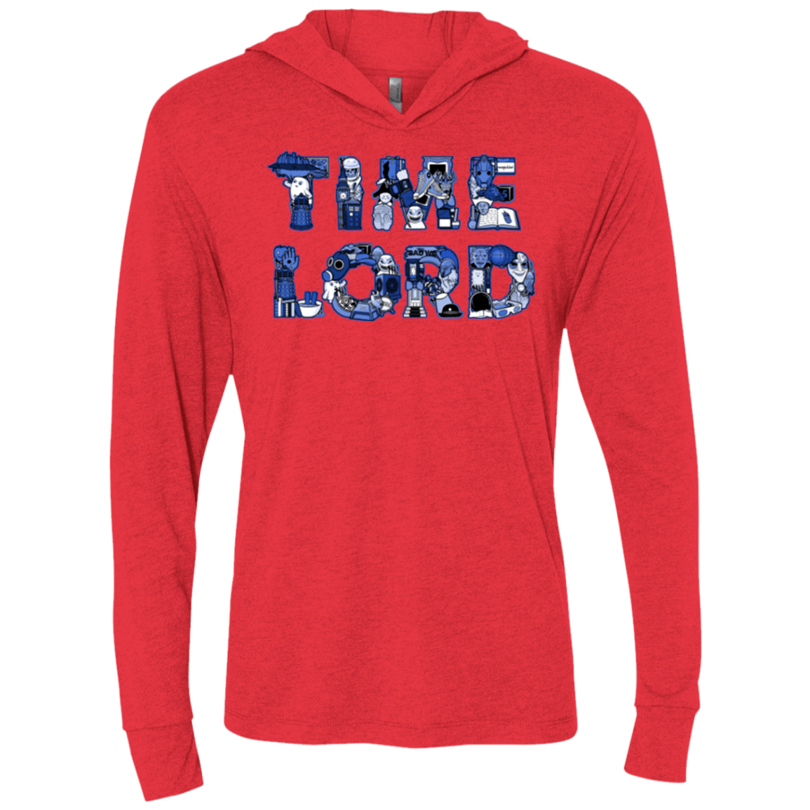 T-Shirts Vintage Red / X-Small Timelord Triblend Long Sleeve Hoodie Tee