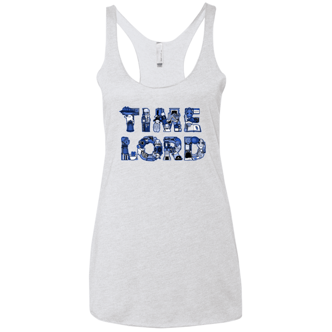 T-Shirts Heather White / X-Small Timelord Women's Triblend Racerback Tank